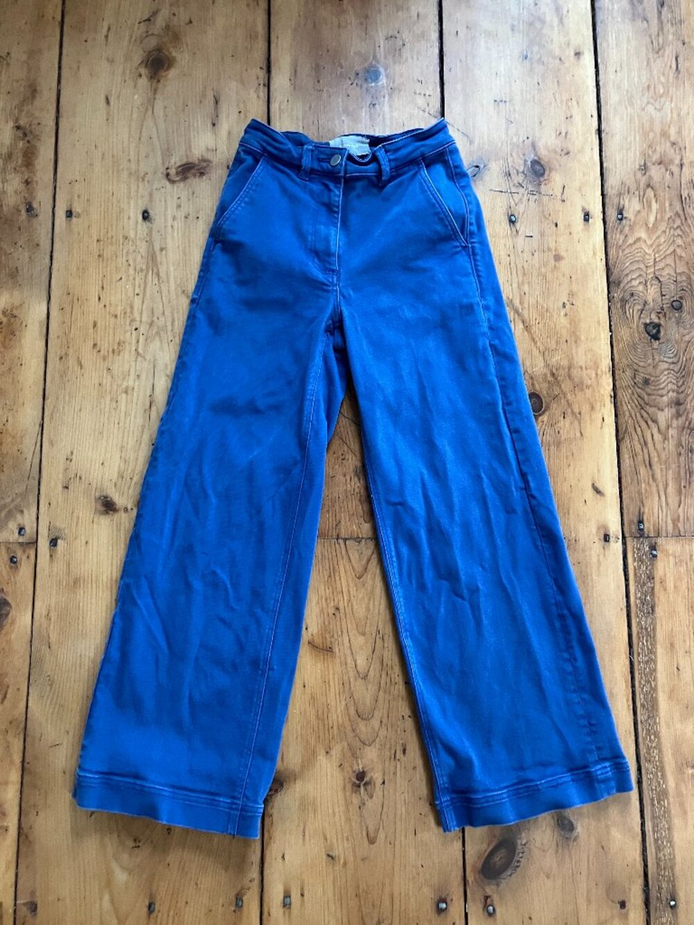 everlane mid-rise wide leg jeans, sz 00